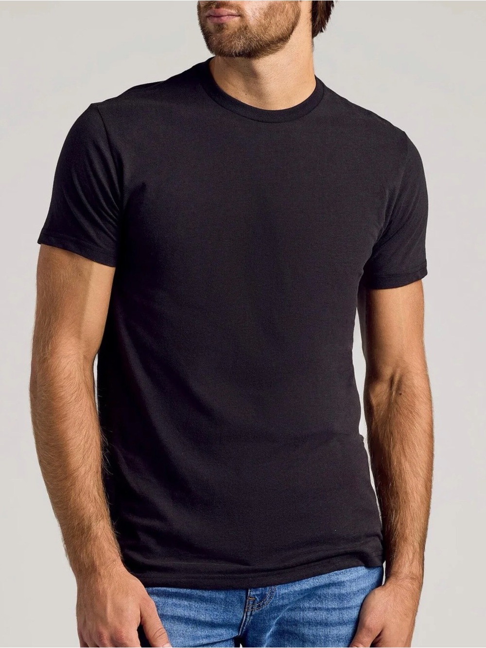 NWT True Classic Men's Short Sleeve Crew Neck Tee - Black